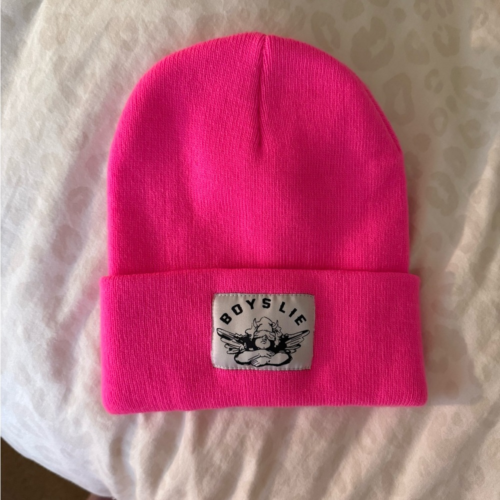 Boys Lie Pink Beanie